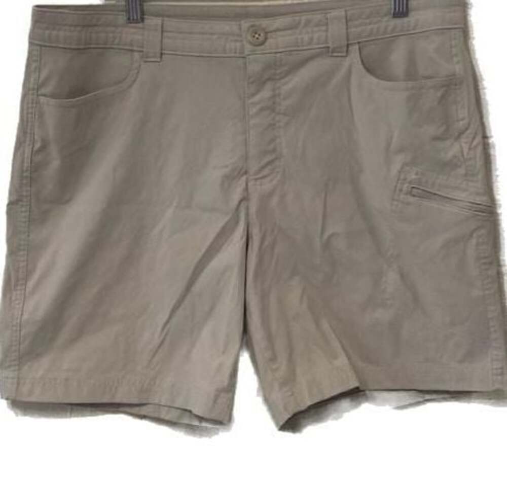 Eddie Bauer Women's Guide Pro Shorts Size 14 Khaki Tan Hiking Outdoor